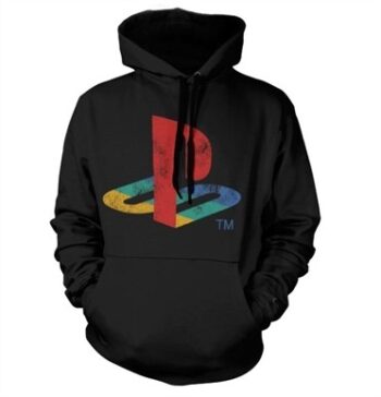 Playstation Distressed Logo Felpa con Berrettopuccio