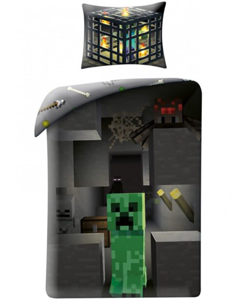 Minecraft Parure copripiumino per letto singolo Creeper