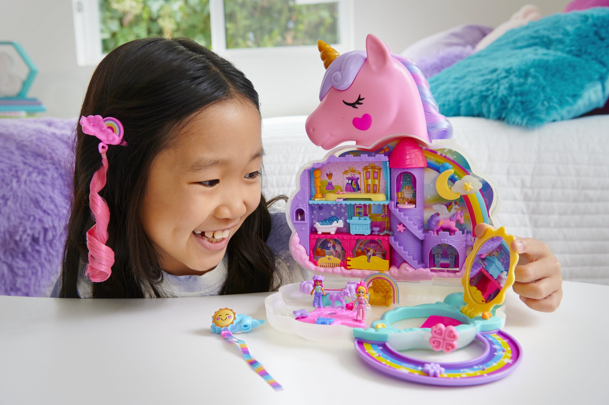 gioco casa salone di bellezza Unicorno polly pocket giocattolo per bambini