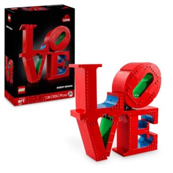 LEGO Art LOVE - Modellino da Costruire Iconica Scultura Pop di Robert Indiana - Hobby Creativo per Adulti - Kit Modellismo da Collezione - Idea Regalo Donna, Uomo, Fidanzamento e Anniversario 31214