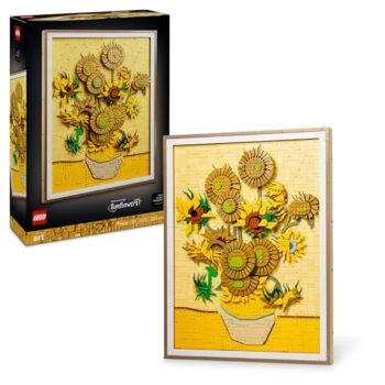 LEGO Art Vincent Van Gogh – Girasoli - Quadro Floreale 3D Costruibile con Petali Mobili - Set Fai da Te per Adulti - Decorazione Casa - Idea Regalo Creativa per Donna o Uomo Amanti dell'Arte - 31215