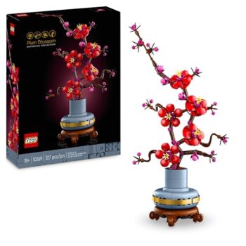 LEGO Botanicals Albicocco Giapponese - Fiore Finto Artificiale da Costruire per Adulti - Decorazione Floreale per Casa Fai da Te - Idea Regalo per Donna o Uomo da Collezione - 10369