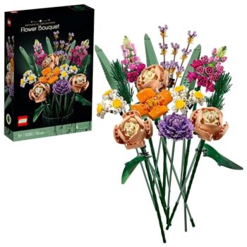 LEGO Botanicals Bouquet di Fiori - Kit di Piante Artificiali da Interno con 15 Steli e Diversi Tipi di Fiori Finti - Decorazioni per la Casa Fai da Te - Idee Regalo per Adulti, Donna o Uomo - 10280