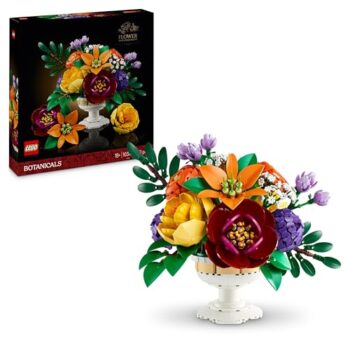 LEGO Botanicals Composizione Floreale - Kit di Costruzioni per Adulti con 14 Tipologie di Fiori Finti, Decorazione di Casa, Idea Regalo per Donna e Uomo Amanti delle Piante Artificiali - 10345