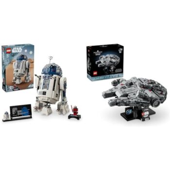 LEGO Star Wars R2-D2, Giochi per Bambini e Bambine da 10 Anni & Star Wars Millennium Falcon, Modellino da Costruire per Adulti, Kit Astronave da Collezione