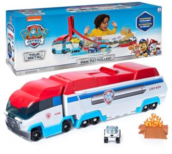 Paw Patrol, Veicolo Paw Patroller Trasformabile 2 in 1 per Veicoli Die-Cast, dai 3 Anni