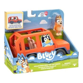 Rocco Giocattoli | Jeep Con Chilli - Playset di Bluey, Veicolo a spinta con action figures